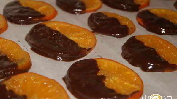 апельсины в шоколаде