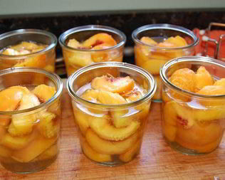 Десерт из консервированных персиков