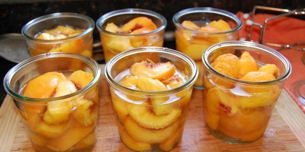 Рецепт десерт из консервированных персиков