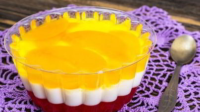 Десерт из яблок радуга