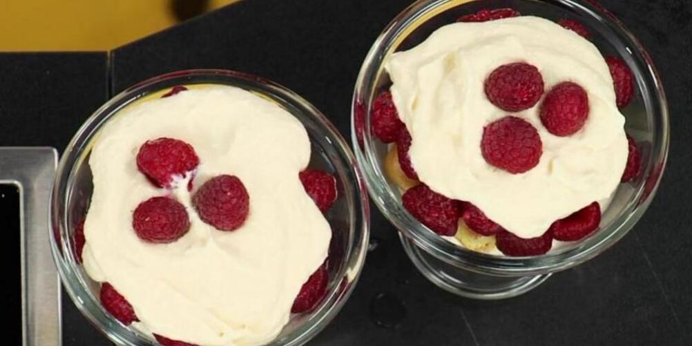 Рецепт десерт малиновые облака