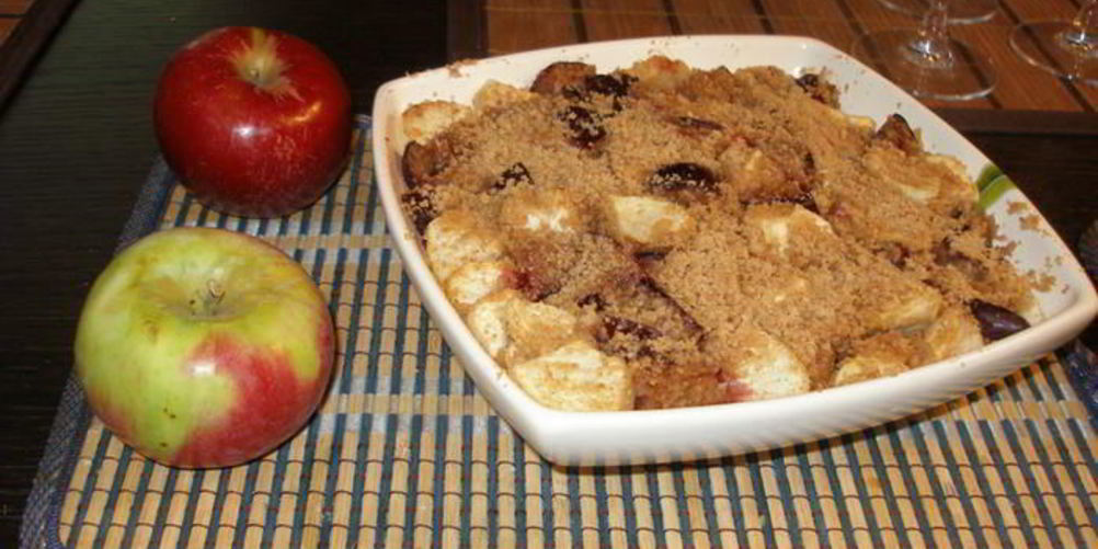 Рецепт фруктовый пудинг в карамельной крошке