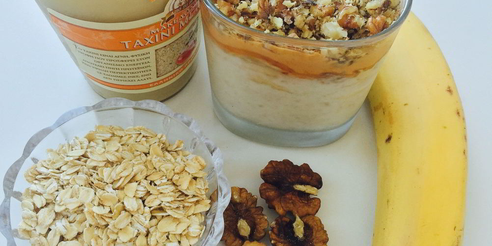 Рецепт гранола с бананом и арахисовой пастой