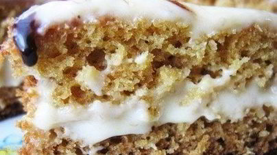 Бисквит на кефире с кремом