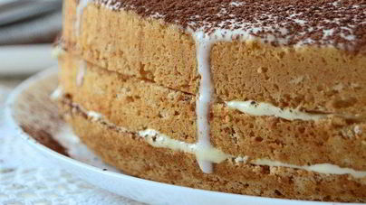 Бисквит с лимонным кремом