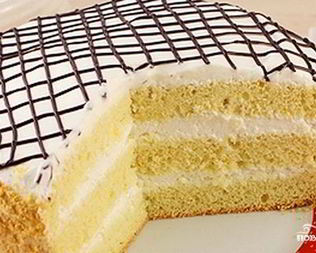 Бисквит со сметанным кремом