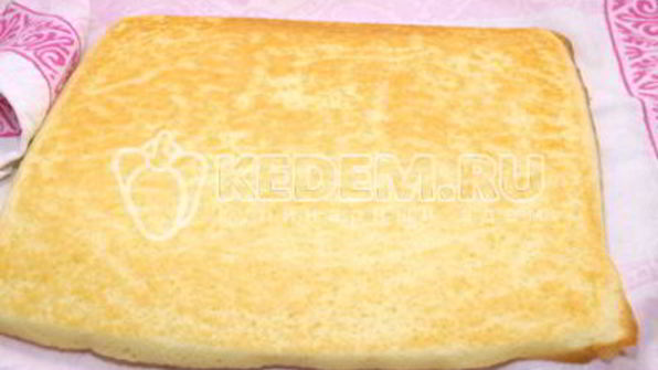 бисквитный рулет с кремом зимнее полено