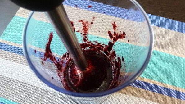 черничные блинчики с кремом из маскарпоне