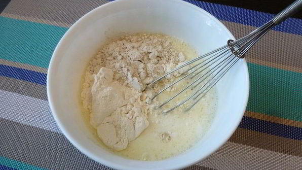 черничные блинчики с кремом из маскарпоне