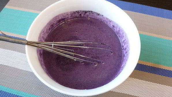 черничные блинчики с кремом из маскарпоне