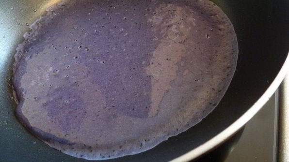 черничные блинчики с кремом из маскарпоне