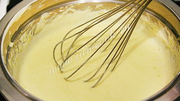 итальянский яичный крем с клюквой