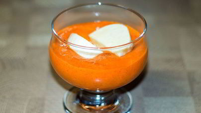 Крем из сладкого перца с сыром моцарелла