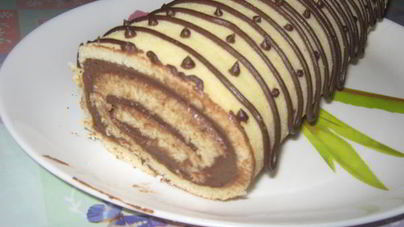 Рулет с шоколадным кремом