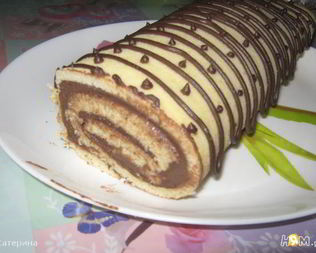 Рулет с шоколадным кремом