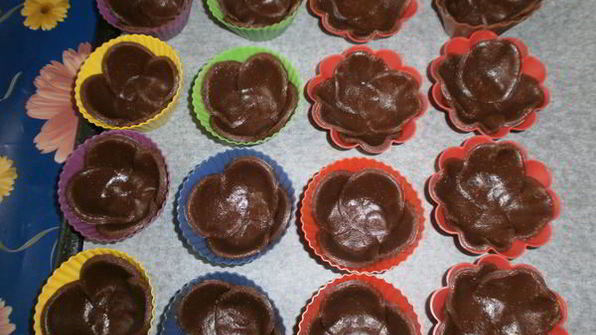 шоколадно-кофейные корзинки с кремом