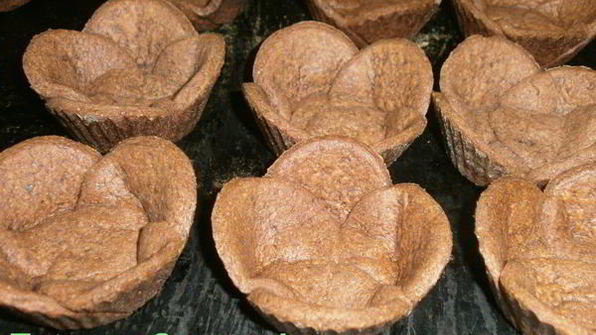 шоколадно-кофейные корзинки с кремом