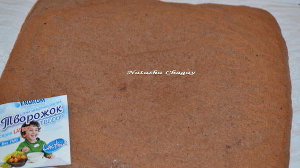 шоколадный рулет с творожным кремом