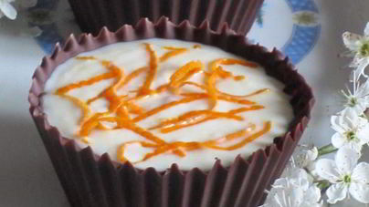 Шоколадные корзиночки с творожным кремом