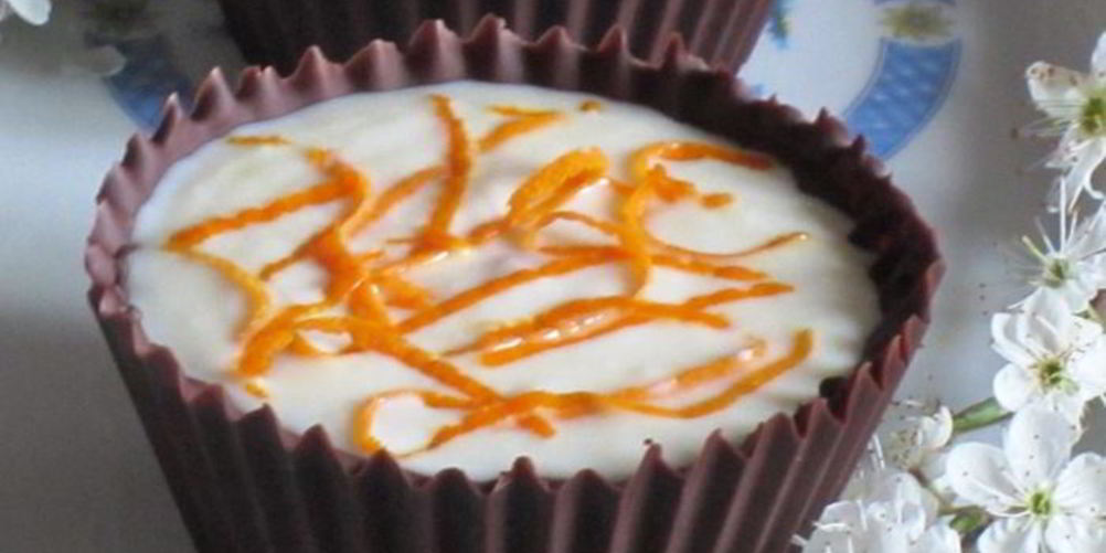 Рецепт шоколадные корзиночки с творожным кремом