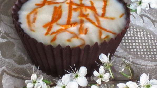 шоколадные корзиночки с творожным кремом