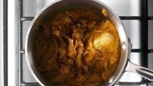 тыквенный пудинг со сметанным кремом