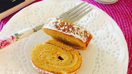 Тыквенный рулет с кремом