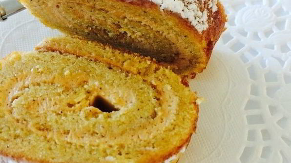 тыквенный рулет с кремом