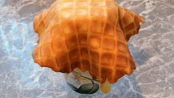 вафельные корзиночки с белковым кремом