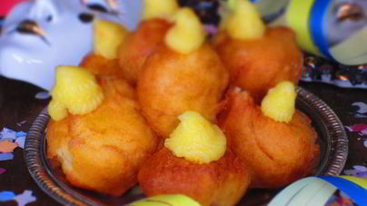 Заварные пончики с апельсиновым кремом