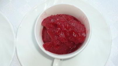 Малиновый сорбет с шампанским