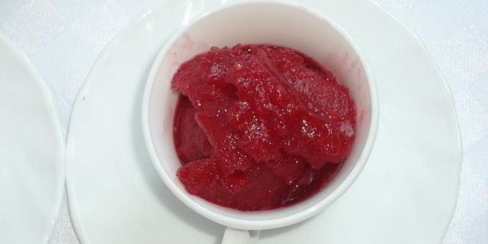 Рецепт малиновый сорбет с шампанским