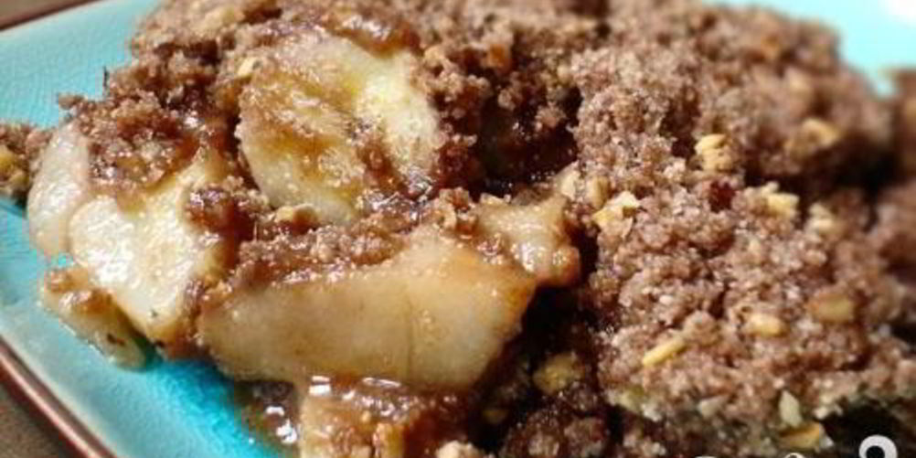 Рецепт мангово-банановый крамбль