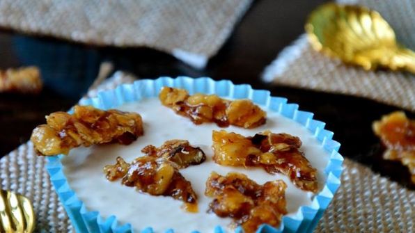 банановое мороженое с овсяным грильяжем