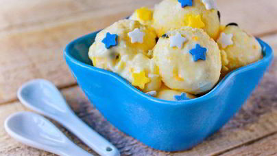 Мандариновое мороженое с маракуйей