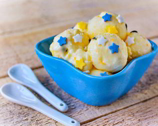 Мандариновое мороженое с маракуйей