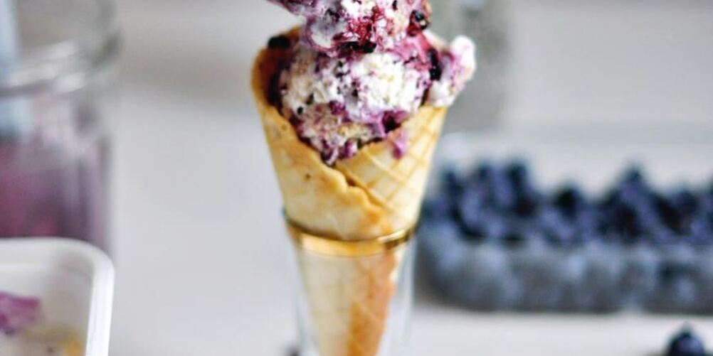 Рецепт мороженое со вкусом черничного чизкейка