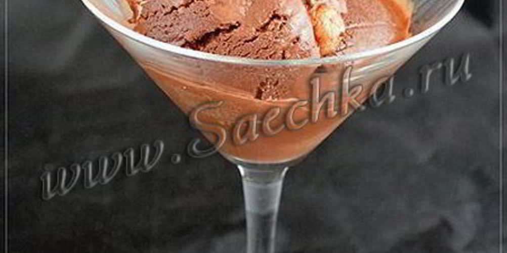 Рецепт шоколадное мороженое с зефиром