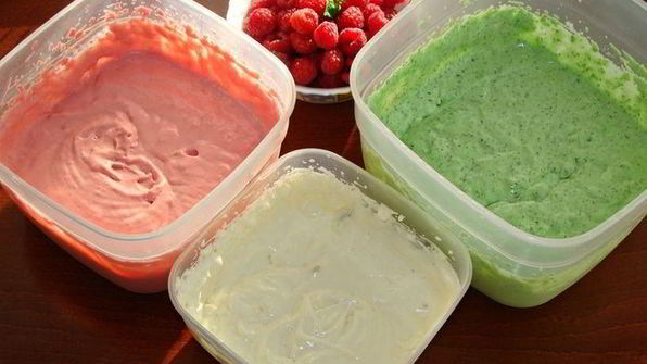 торт-мороженое арбуз