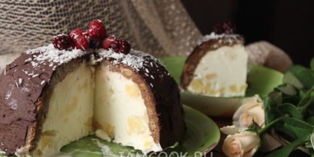 Рецепт торт-мороженое с ананасом
