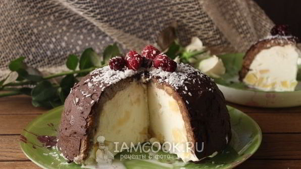 торт-мороженое с ананасом