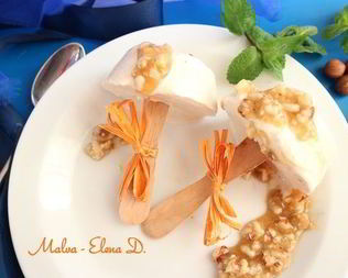 Творожное мороженое с мягким грильяжем