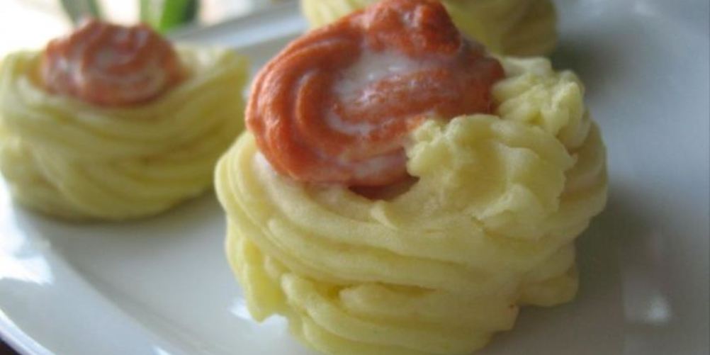 Рецепт картофельные корзинки с рыбным муссом