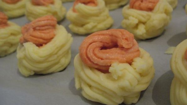 картофельные корзинки с рыбным муссом