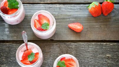 Клубничный мусс с йогуртом