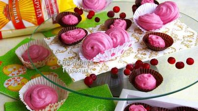 Клюквенный мусс-зефир на манной крупе