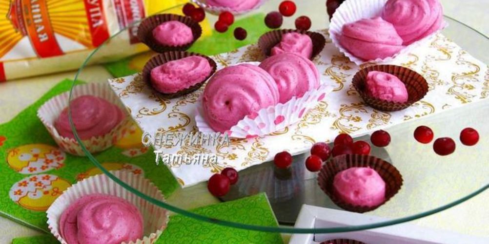 Рецепт клюквенный мусс-зефир на манной крупе