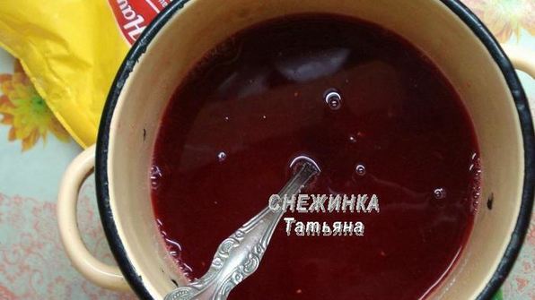 клюквенный мусс-зефир на манной крупе