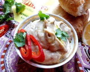 Магрибский мусс из запеченных баклажанов