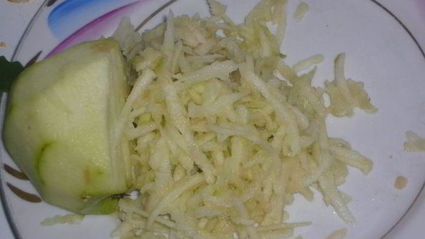 мусс из белка, яблок и банана